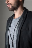 Necklace Antracite Mala Tibetani 108 Grani in Semiprecious stones Pietre dure MT06 KASHMIR - MT06 KASHMIR